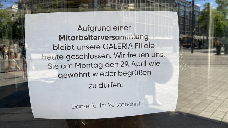 Die Galeria Kaufhof-Filiale in Mannheim bleibt am Samstag geschlossen, nachdem bekannt wurde, dass sie vor dem Aus steht.