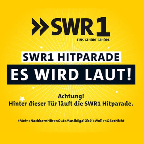 Hinweisschild SWR1 Hitparade