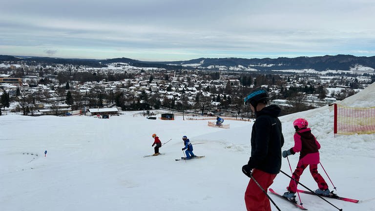 Skifahren auf der Felderhalde in Isny im Allgäu