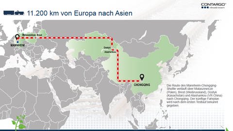 Strecke Mannheim-China