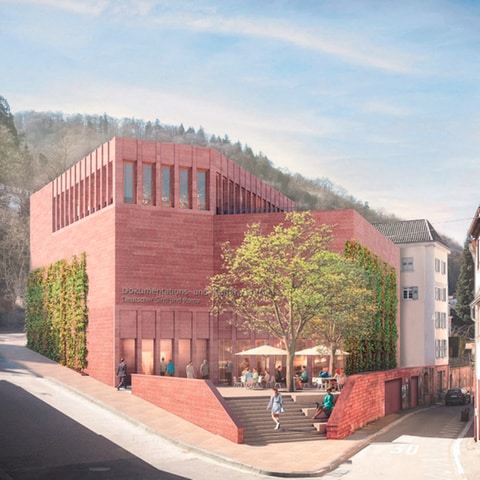 Bild des Entwurfs des geplanten Neubaus in der Heidelberger Altstadt. 