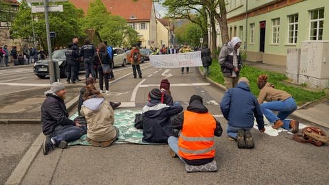Letzte Generation Protest Tübingen